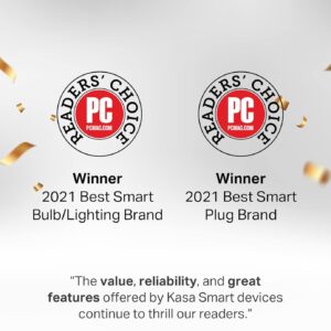 Kasa Smart Light Bulbs that works with Alexa and Google Home, Dimmable Smart LED Bulb, A19, 9W, 800Lumens, Soft White(2700K), CRI≥90, WiFi 2.4Ghz only, No Hub Required, 4 Count (Pack of 1)(KL110P4)