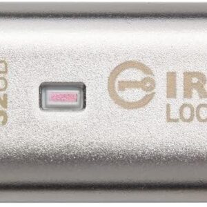Kingston Ironkey Locker+ 50 32GB Encrypted USB Flash Drive | USB 3.2 Gen 1 | XTS-AES Protection | Multi-Password Security Options | Automatic Cloud Backup | Metal Casing | IKLP50/32GB,Silver