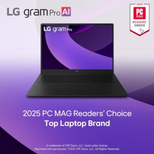 LG gram Pro 17-inch Lightweight Laptop Computer, Intel Evo Edition Powered by Intel Core Ultra9 285H Processor, NVIDIA RTX5050, Windows 11 Home, 32GB RAM, 2TB SSD, Black