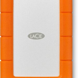 LaCie Rugged Mini 2TB External Hard Drive Portable HDD - USB 3.0/ 2.0 Compatible, Drop Shock Dust Rain Resistant Shuttle Drive, For Mac And PC Computer (LAC9000298), orange
