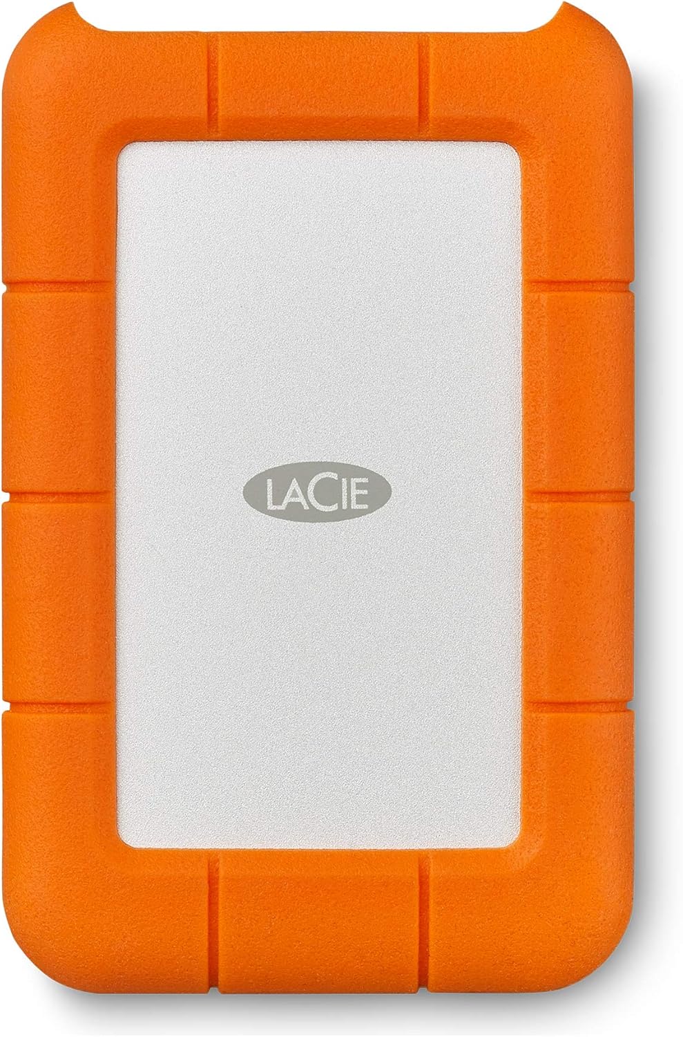 LaCie Rugged Mini, 5T,B USB 3.0 Portable 2.5 inch External Hard Drive for PC and Mac, Orange/Grey, with Rescue Services (STJJ5000400)