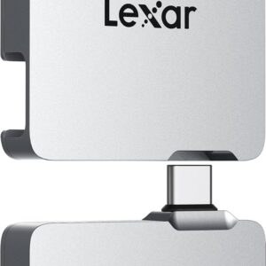Lexar 2TB Professional Go Portable SSD w/Hub, Supports Apple 4K 60fps ProRes, Up to 1050MB/s, USB 3.2 Gen 2, Rugged, IP65, Ultracompact, Compatible w/iPhone 15/16, External SSD (LSL400S002T-RNSNU)