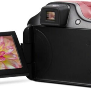 Minolta Pro Shot 20MP Digital Camera – 67x Optical Zoom, Full 1080p HD Video, Optical Image Stabilization, Wi-Fi, 3-inch Articulating LCD Screen, 27 Scene Modes – Includes 16GB SD Card (Red)