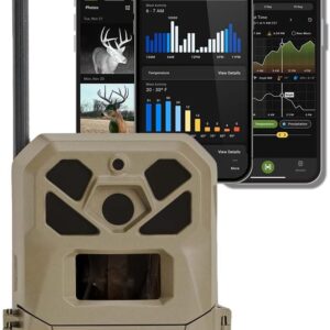 Moultrie Edge 2 Pro Cellular Trail Camera - Auto Connect Nationwide 4G LTE - On Demand 40MP Photo - 1440P Video with HD Audio - Ai False Trigger Elimination - 100 Ft Detection Range - No-Glow Flash