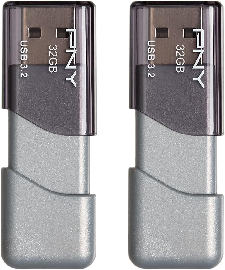PNY 32GB Elite Turbo Attaché 3 USB 3.2 Flash Drive 2-Pack