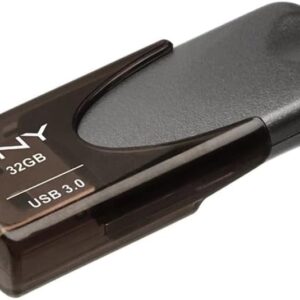 PNY Turbo Attache 4 USB 3.0 Lightweight, Reliable and Portable Flash Drive for Easy Data Storage and Quick Data Transfer (32GB, Black)