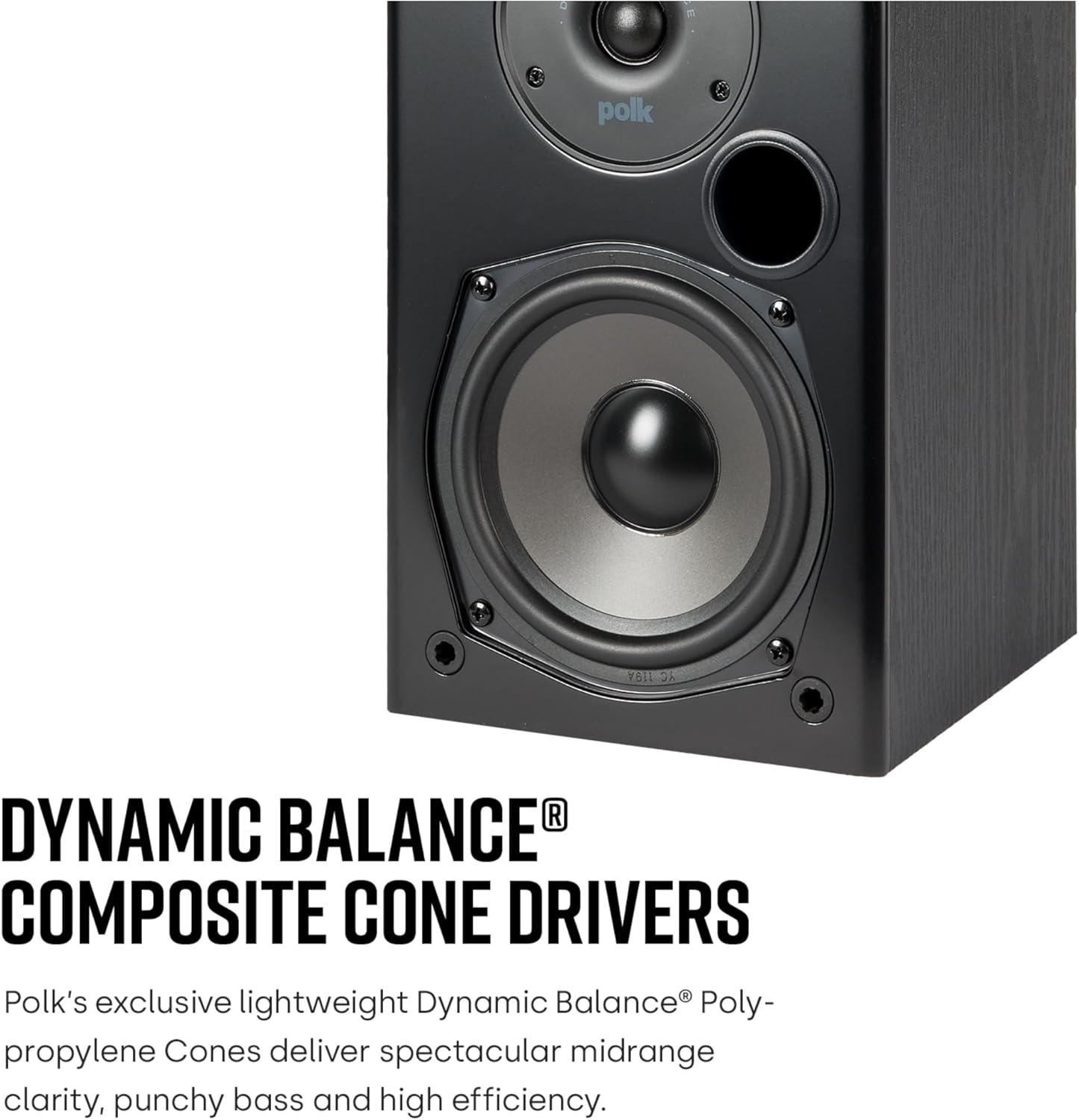 Polk Audio T15 Home Theater and Stereo Bookshelf Speakers – Deep Bass Response, Dolby and DTS Surround, Wall-Mountable, Pair, Black - Image 2