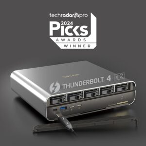 QNAP TBS-h574TX-i3-12G-US 5 Bay High-Performance E1.S All-Flash NASbook with Intel® Core™ Processor, Thunderbolt 4 and 10GbE (5G/2.5G/1G/100M/10M) Network Connectivity (Diskless)