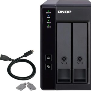 QNAP TR-002-A-US 2 Bay USB Type-C Direct Attached Storage (DAS) with Hardware RAID (Diskless)