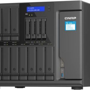 QNAP TS-1655-8G-US 16 Bay high Performance and high-Capacity Hybrid NAS with Intel® Atom® 8-core Processor, Dual 2.5GbE and Long-Term Availability