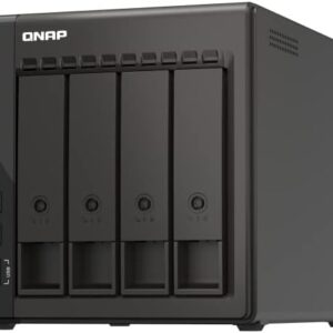 QNAP TS-453E-8G-US 4 Bay High-Performance Desktop NAS with Intel Celeron Quad-core Processor, 8 GB DDR4 RAM and Dual 2.5GbE (2.5G/1G/100M) Network Connectivity (Diskless)