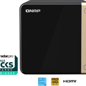 QNAP TS-464-8G-US 4 Bay High-Performance Desktop NAS with Intel Celeron Quad-core Processor, M.2 PCIe Slots and Dual 2.5GbE (2.5G/1G/100M) Network Connectivity (Diskless)