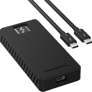 SABRENT Rocket XTRM 5 4TB Thunderbolt 5 Portable SSD, 80Gbps Connection, Up to 64Gbps Transfer, Compatible with TB4 TB3 USB4 USB 3.2 20Gbps 10Gbps 5Gbps, Rugged Aluminum and Silicone (SB-XTM5-4TB)
