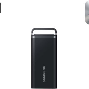 SAMSUNG T5 EVO Portable SSD 4TB, USB 3.2 Gen 1 External Solid State Drive, Seq. Read Speeds Up to 460MB/s for Gaming and Content Creation, MU-PH4T0S/AM, Black