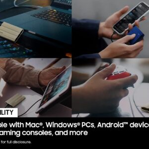 SAMSUNG T7 Shield 2TB Portable SSD, USB 3.2 Gen2, Rugged, IP65 Rated, for Photographers, Content Creators and Gaming, External Solid State Drive (MU-PE2T0R/AM, 2022), Blue