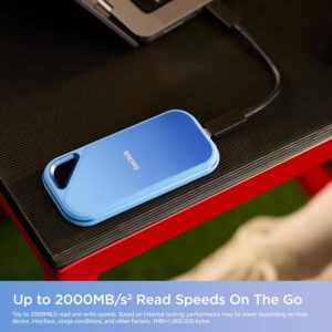 SanDisk 2TB Creator Pro Portable SSD – Up to 2000MB/s, for Laptops and Computers, USB-C, USB 3.2 Gen 2×2, IP65 Water and Dust Resistance, 1 Month of Adobe Creative Cloud Included – SDSSDE81C-2T00-G25