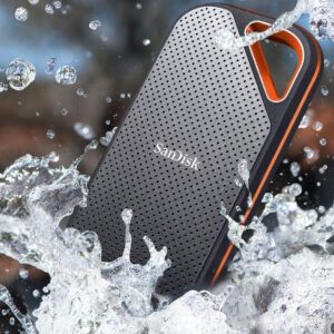 SanDisk 2TB Extreme PRO Portable SSD – Up to 2000MB/s – USB-C, USB 3.2 Gen 2×2, IP65 Water and Dust Resistance, Updated Firmware – External Solid State Drive – SDSSDE81-2T00-G25