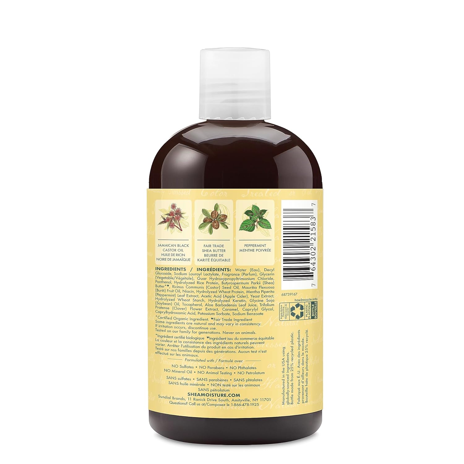 SheaMoisture Strengthen and Restore Shampoo 100% Pure Jamaican Black Castor Oil for Damaged Hair To Cleanse and Nourish Hair 13 oz - Image 2