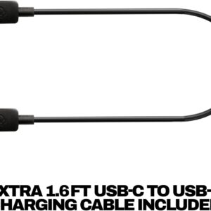Skullcandy Crusher Evo Wireless Bluetooth Headphones with Extra USB-C Charging Cable, Multi-Sensory Bass, Noise Isolating Over-Ear Fit, 40 Hours Battery, Microphone for iPhone Android – True Black