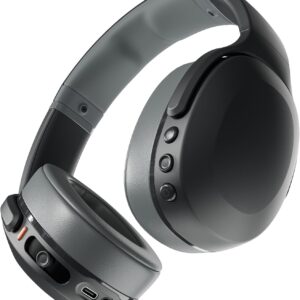 Skullcandy Crusher Evo Wireless Bluetooth Headphones with Multi-Sensory Bass, Noise Isolating Over-Ear Fit, Up to 40 Hours Battery, Microphone for iPhone Android - Asphalt