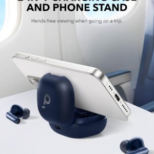 Soundcore P40i by Anker, Noise Cancelling Wireless Earbuds, Adaptive Noise Cancelling to Environments, Heavy Bass, 60H Playtime, 2-in-1 Case and Phone Stand, IPX5, Wireless Charging, Bluetooth 5.3