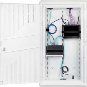 StarTech.com 28-Inch Wall-Mount Media Enclosure, Cable Management Box for Network Distribution, Structured Media Enclosure