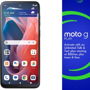 Tracfone, Motorola Moto g Play 2024, 64GB, Prepaid Smartphone, Sapphire Blue, 50MP Camera, Locked