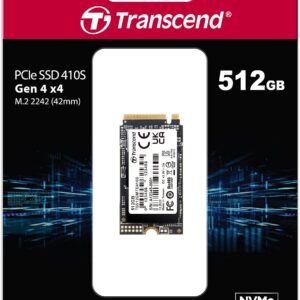 Transcend 512GB M.2 2242 SSD, Up to 5000MB/s, PCIe Gen4x4 NVMe 3D TLC, for Ultra-Thin Laptops, Lenovo Legion Go&Yoga Gen 6, ASUS ExpertBook&ZenBook, Mini PC, DRAM-Less Design for Low Power Consumption