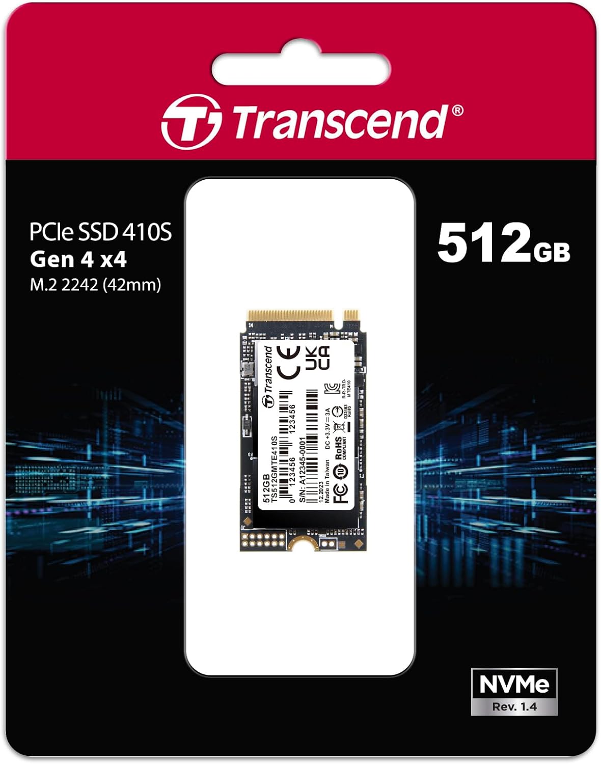 Transcend 512GB M.2 2242 SSD, Up to 5000MB/s, PCIe Gen4x4 NVMe 3D TLC, for Ultra-Thin Laptops, Lenovo Legion Go&Yoga Gen 6, ASUS ExpertBook&ZenBook, Mini PC, DRAM-Less Design for Low Power Consumption - Image 2