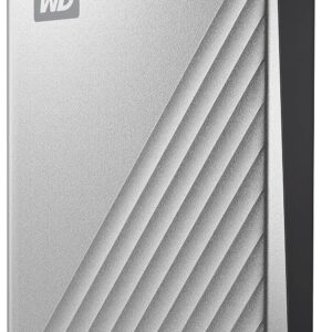 WD 2TB My Passport Ultra, Silver, Portable External Hard Drive, backup software with defense against ransomware, and password protection, USB-C and USB 3.1 - WDBC3C0020BSL-WESN