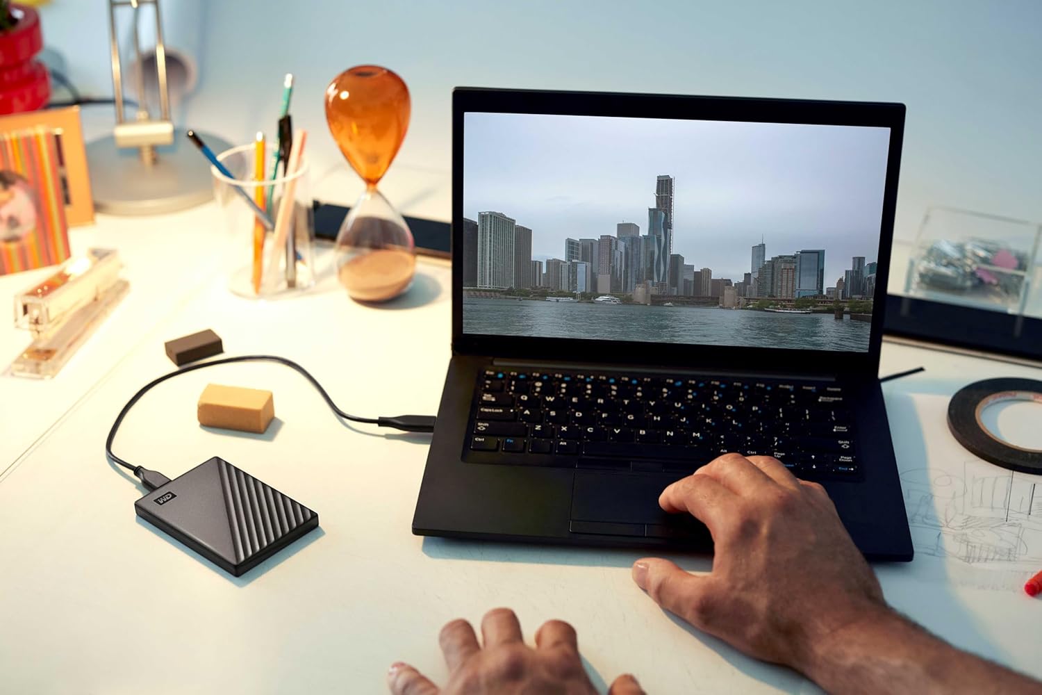 WD 6TB My Passport, Portable External Hard Drive, Black, Backup Software with Defense Against ransomware, and Password Protection, USB 3.1/USB 3.0 Compatible - WDBR9S0060BBK-WESN - Image 2