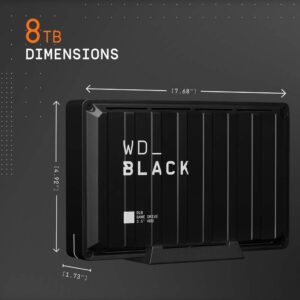 WD_BLACK 8TB D10 Game Drive – Portable External Hard Drive HDD Compatible with Playstation, Xbox, PC, & Mac – WDBA3P0080HBK-NESN