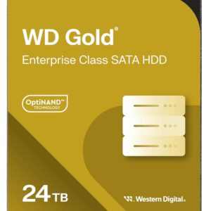 Western Digital 24TB WD Gold Enterprise Class SATA Internal Hard Drive HDD - 7200 RPM, SATA 6 Gb/s, 512 MB Cache, 3.5" - WD242KRYZ