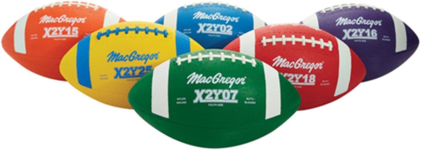 Youth Size Footballs Mulitcolor - Set of 6