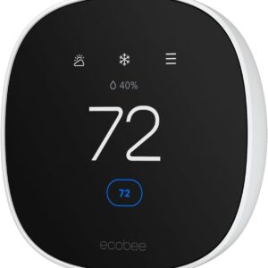 ecobee Smart Thermostat Essential - Energy Star Certified programmable Wi-Fi Thermostat - Works with Siri, Alexa, and Google Assistant