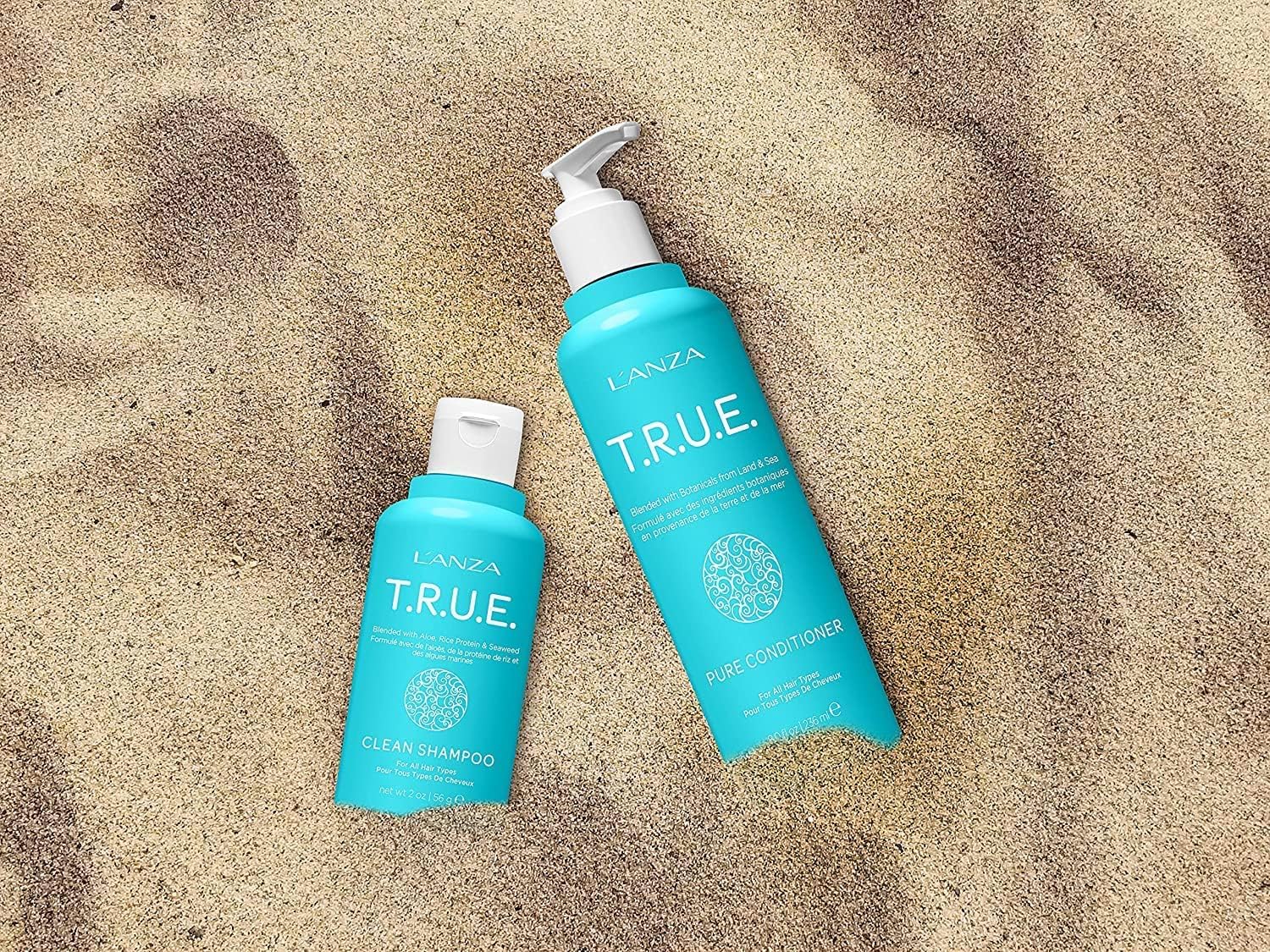 L'ANZA T.R.U.E. Duo Hair Kit, Clean Shampoo & Pure Conditioner, Anti Frizz, Fragrance & Paraben Free, Vegan & Cruelty Free Shampoo and Conditioner Set, Luxury Hair Care Kit in a Gift Box (2/8 Fl Oz) - Image 5