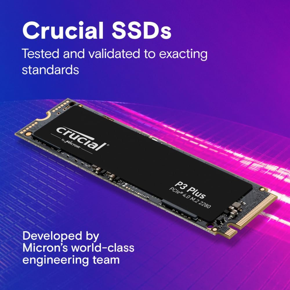 Crucial P3 Plus 1TB PCIe Gen4 3D NAND NVMe M.2 SSD, up to 5000MB/s - CT1000P3PSSD8 - Image 5