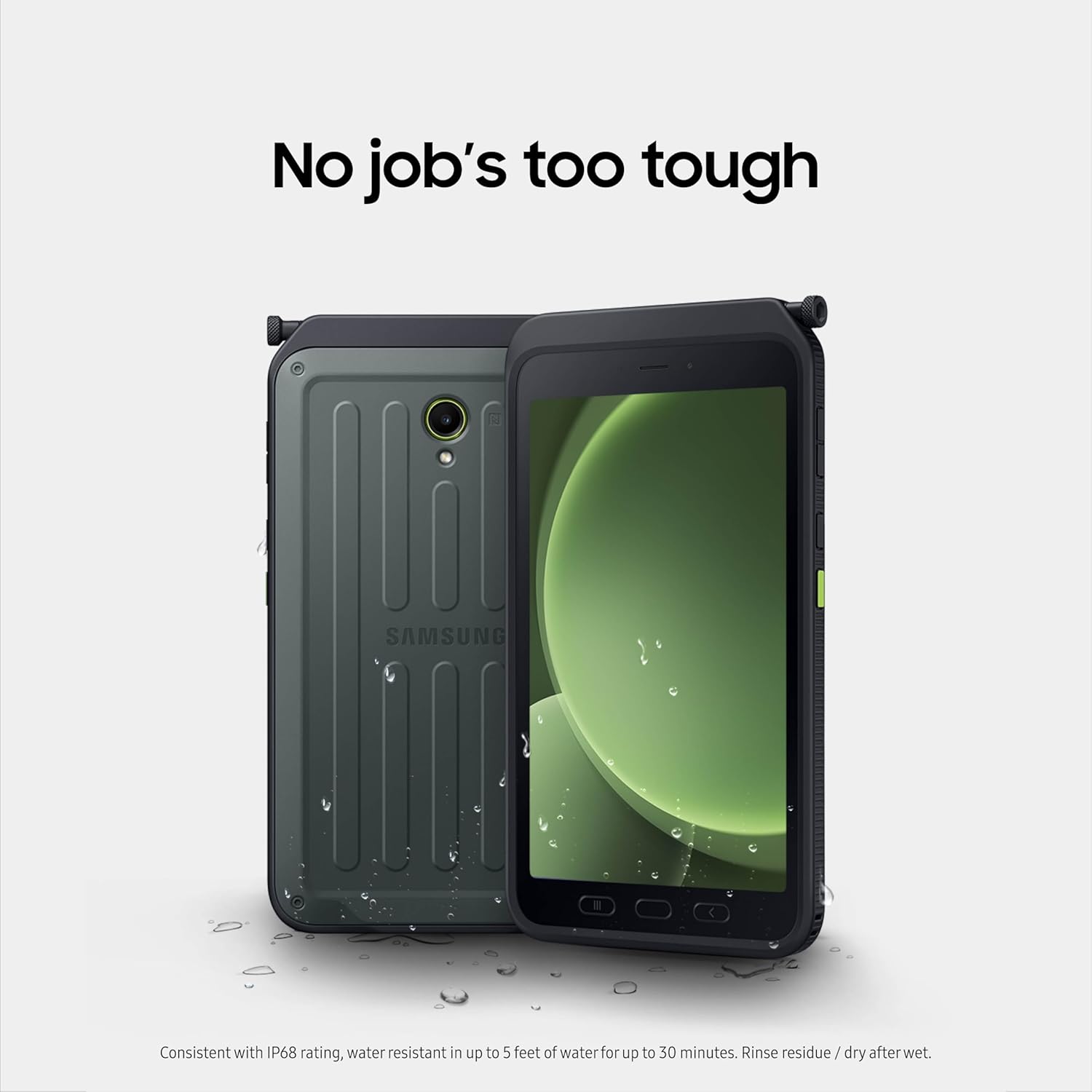 SAMSUNG Galaxy Tab Active5 Wi-Fi 8” 128GB Android Tablet for Industrial, Field Work, Advanced Security, Rugged Design, US Version, 2024, SM-X300NZGAN20, Black Green - Image 4