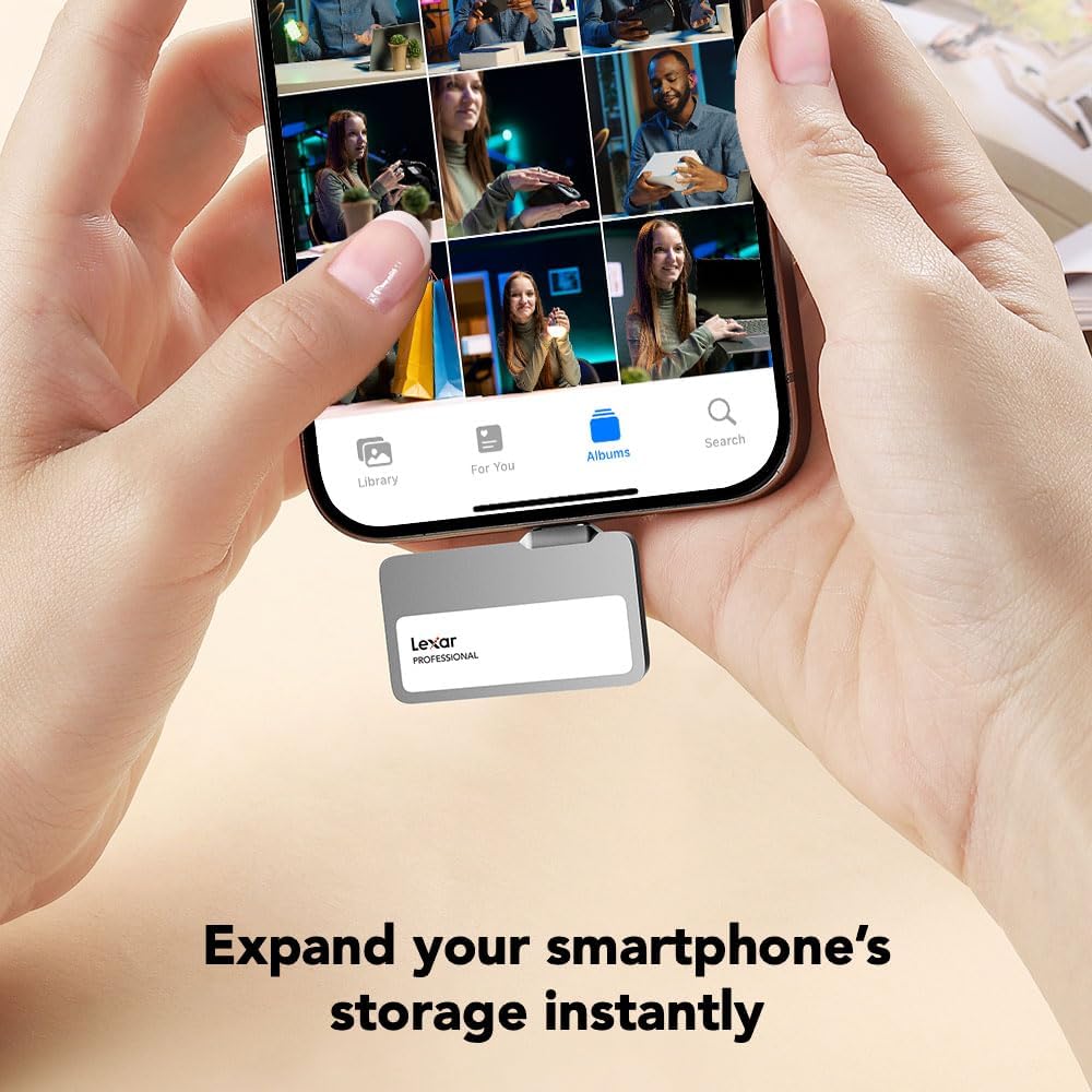 Lexar 2TB Professional Go Portable SSD, Supports Apple 4K 60fps ProRes, Up to 1050MB/s, USB 3.2 Gen 2, Rugged, IP65, Ultracompact, Compatible w/iPhone 15/16, External SSD (LSL400X002T-RNSNU) - Image 4