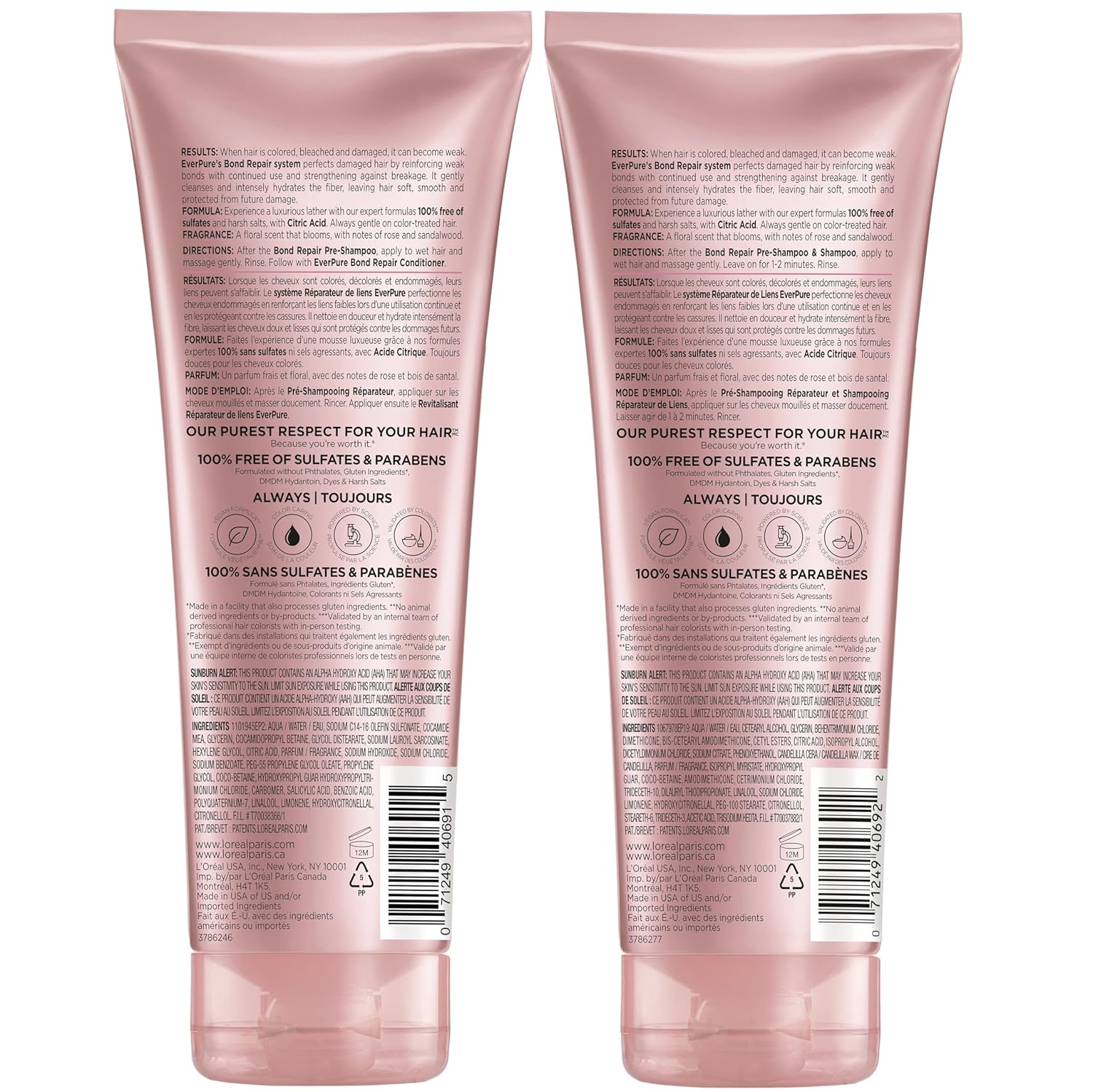 L'Oreal Paris EverPure Sulfate-Free Vegan Hair Care Kit - Shampoo and Conditioner to Strengthen and Repair Hair Bonds (Packaging May Vary) - Image 10