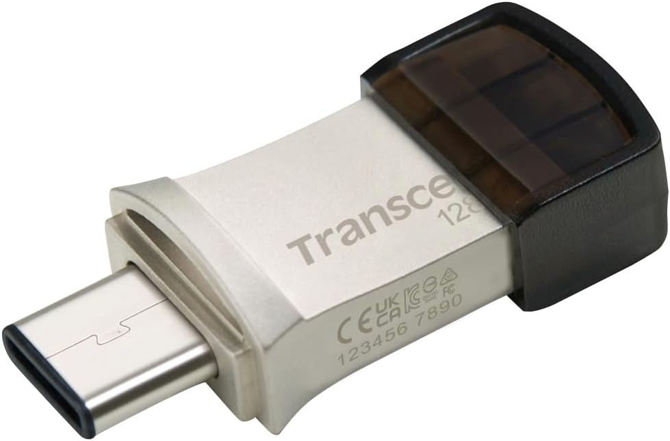 Transcend Japan TS128GJF890S USB Memory, 128 GB, USB 3.1, Gen1, Type-A/Type-C Dual Connectors, Compact Type, Data Recovery Software - Image 3