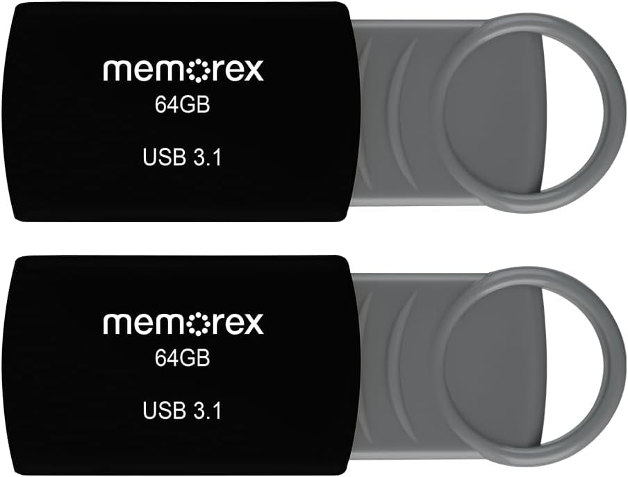 64GB Memorex USB 3.1 Flash Drive – Transfer Speeds Up to 10x Faster Than USB 2.0, Latest USB 3.1 Gen 1 Technology, Lightweight Design, for Daily File Management, Type-A Connector, 2-Pack - Image 4