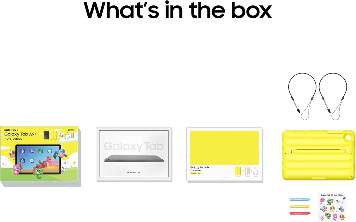 Samsung Galaxy Tab A9+ Plus Kids Edition 11” 64GB WiFi Android Tablet, Long Battery Life, Expandable Storage, Thin, Light Design, Durable Puffy Cover, US Version, 2024, Yellow - Image 3