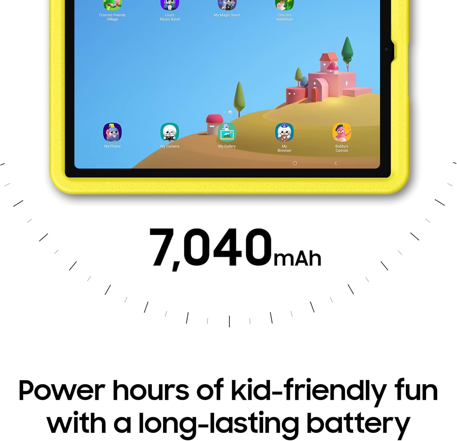 Samsung Galaxy Tab A9+ Plus Kids Edition 11” 64GB WiFi Android Tablet, Long Battery Life, Expandable Storage, Thin, Light Design, Durable Puffy Cover, US Version, 2024, Yellow - Image 5