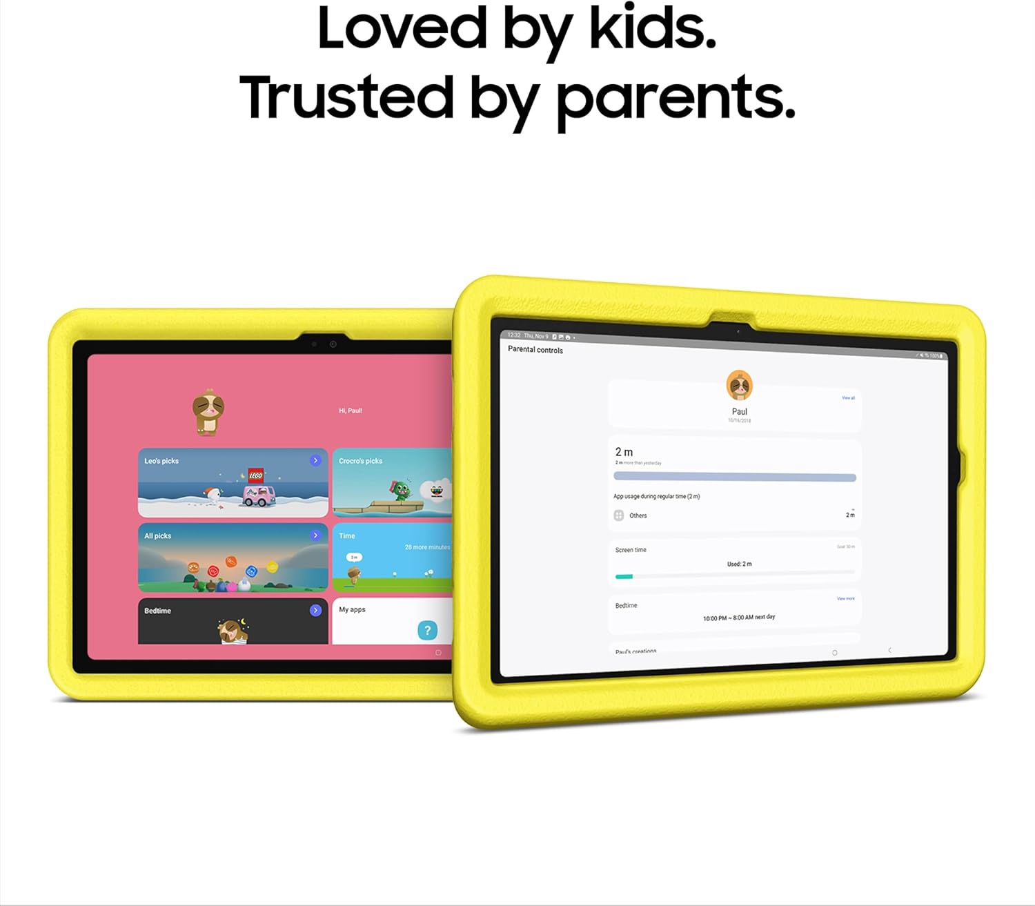 Samsung Galaxy Tab A9+ Plus Kids Edition 11” 64GB WiFi Android Tablet, Long Battery Life, Expandable Storage, Thin, Light Design, Durable Puffy Cover, US Version, 2024, Yellow - Image 7