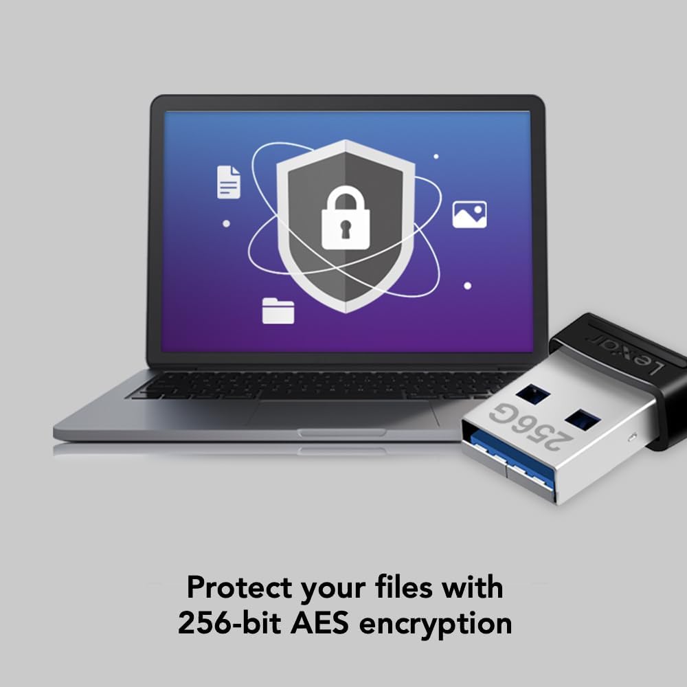 Lexar 128GB JumpDrive S47 USB 3.2 Gen 1 Flash Drive for Storage Expansion and Backup, Up To 250MB/s Read, Compact Plug-n-Stay, Black (LJDS47-128ABBKNA) - Image 4