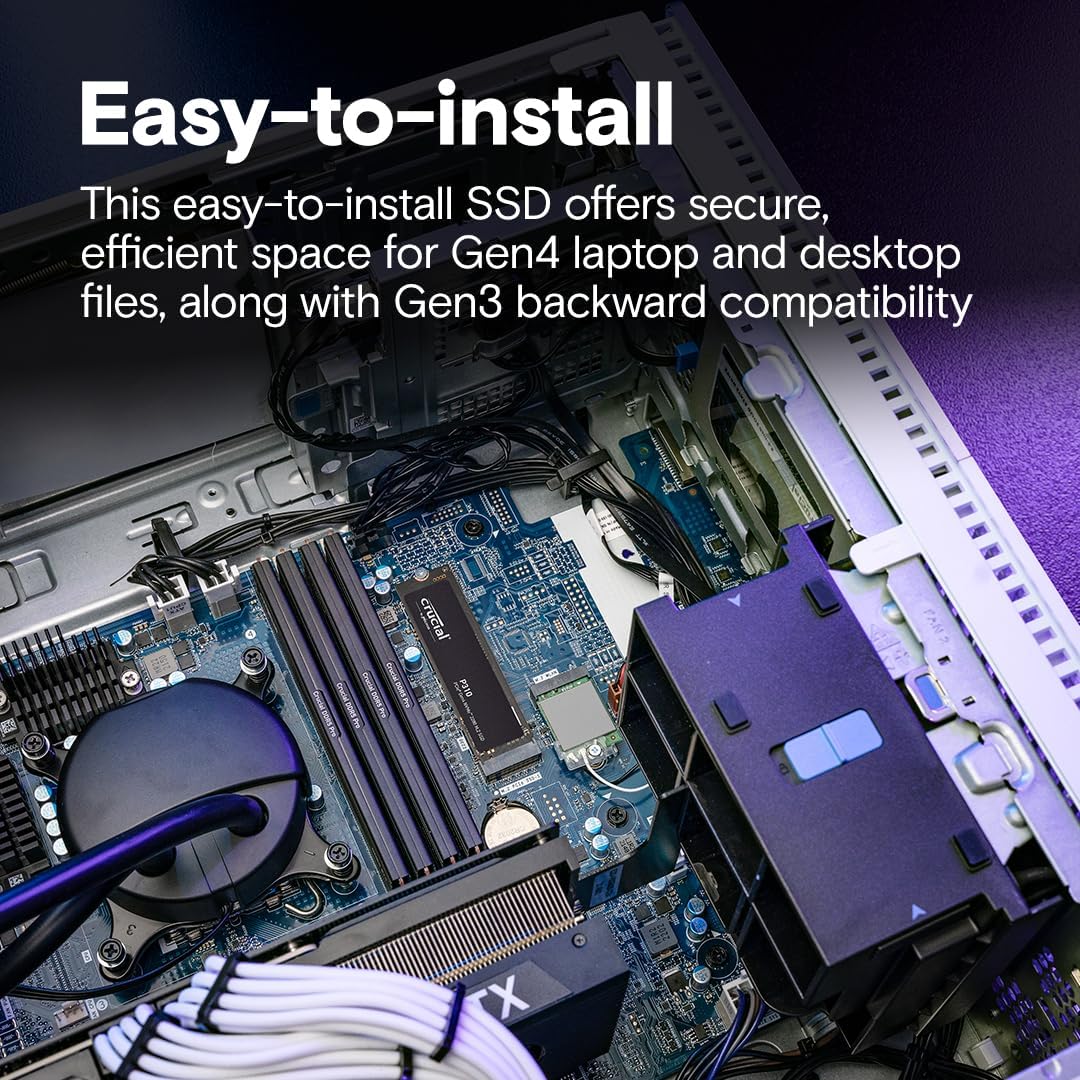 Crucial P310 4TB SSD, PCIe Gen4 NVMe M.2 2280, Up to 7,100MB/s, for Laptop, Desktop (PC), & Handheld Gaming Consoles, Includes Acronis Data Recovery Software, Solid State Drive - CT4000P310SSD801 - Image 5