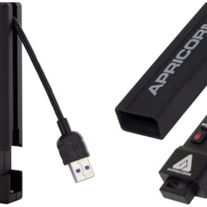 Apricorn 500GB Aegis Padlock USB 3.0 256-bit AES XTS Hardware Encrypted Portable External Hard Drive (A25-3PL256-500) and Apricorn 32GB Aegis Secure Key 3Z 256-bit AES XTS Hardware Encrypted FIPS 140-2 Level 3 Validated Secure USB 3.0 Flash Drive (ASK3Z-32GB),Black