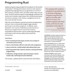 Programming Rust: Fast, Safe Systems Development