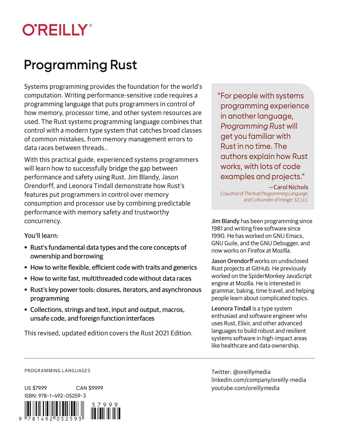 Programming Rust: Fast, Safe Systems Development - Image 2